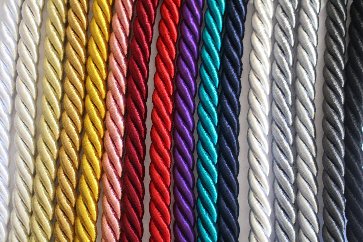 Premium Thick 9mm Plain Furnishing Cord - 18 Colours