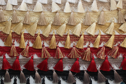 85mm Silky Traditional Polycotton Tassel Fringe