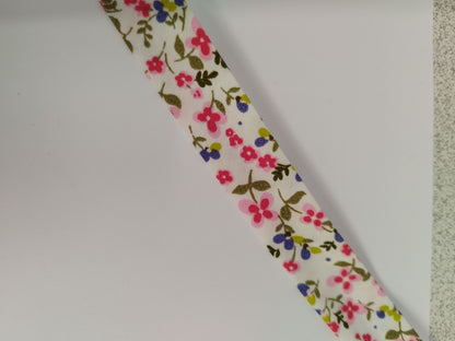 18mm Floral Cotton Bias Binding - by the metre or reel
