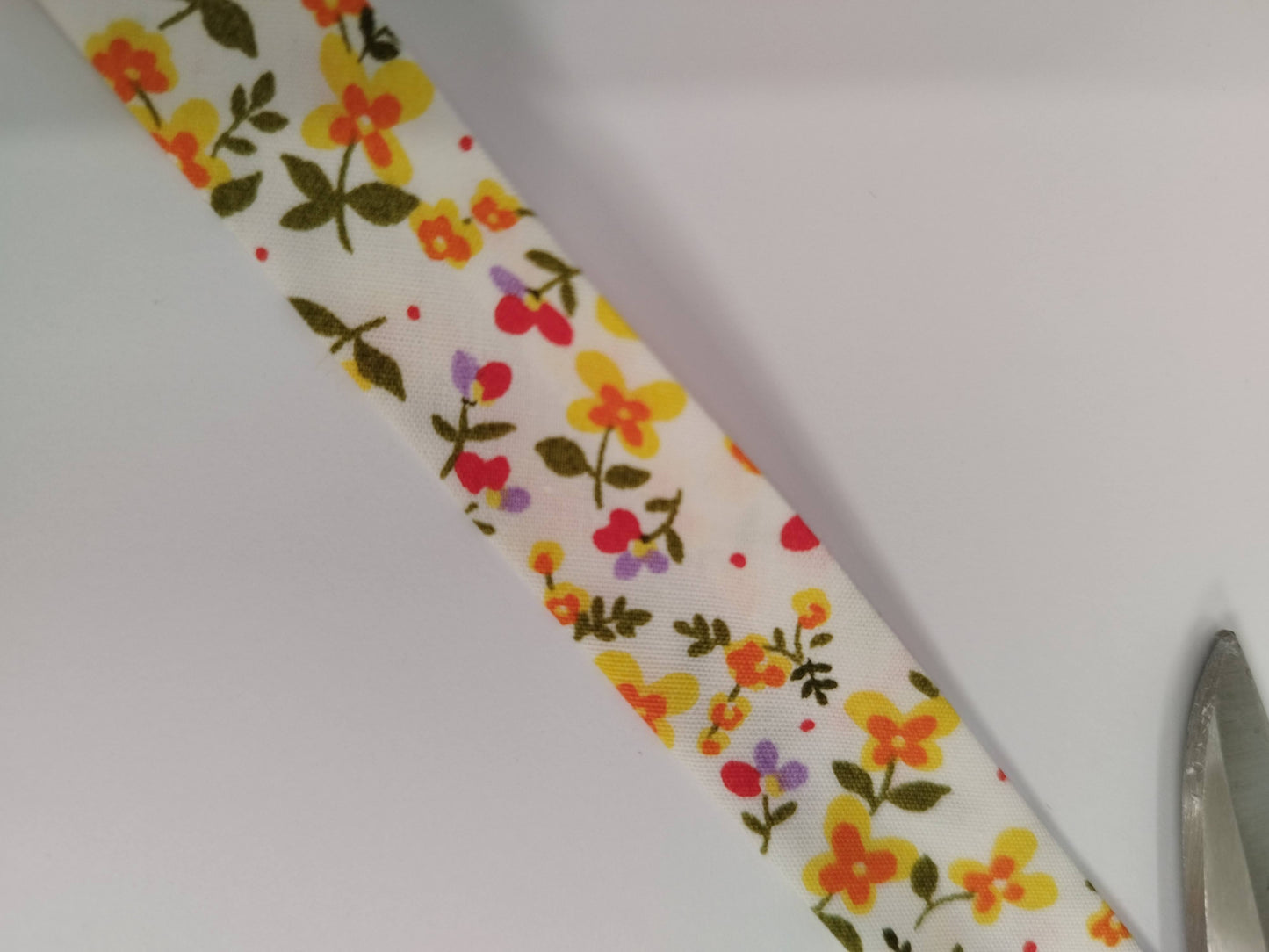 18mm Floral Cotton Bias Binding - by the metre or reel