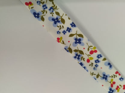 18mm Floral Cotton Bias Binding - by the metre or reel