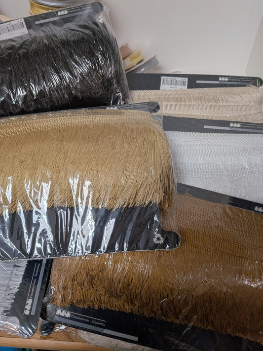 Top Quaility 10cm Rayon Chainette Fringe 25m Reel CLEARANCE Now at Cost Price
