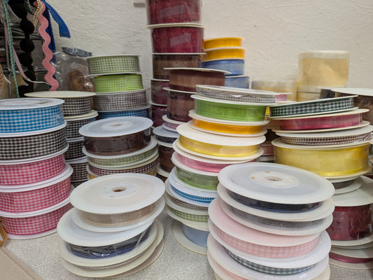 10 Assorted 25m reels of ribbon CLEARANCE Less than half original price £15