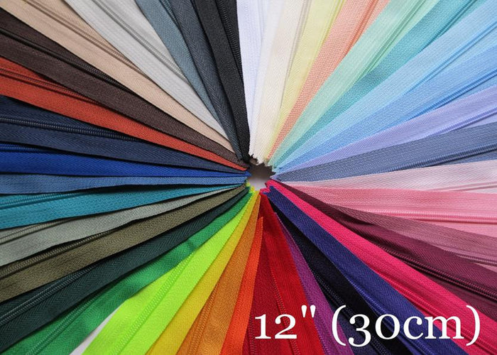 Closed End Zip - 12" (30cm) - SELECTED COLOURS HALF PRICE