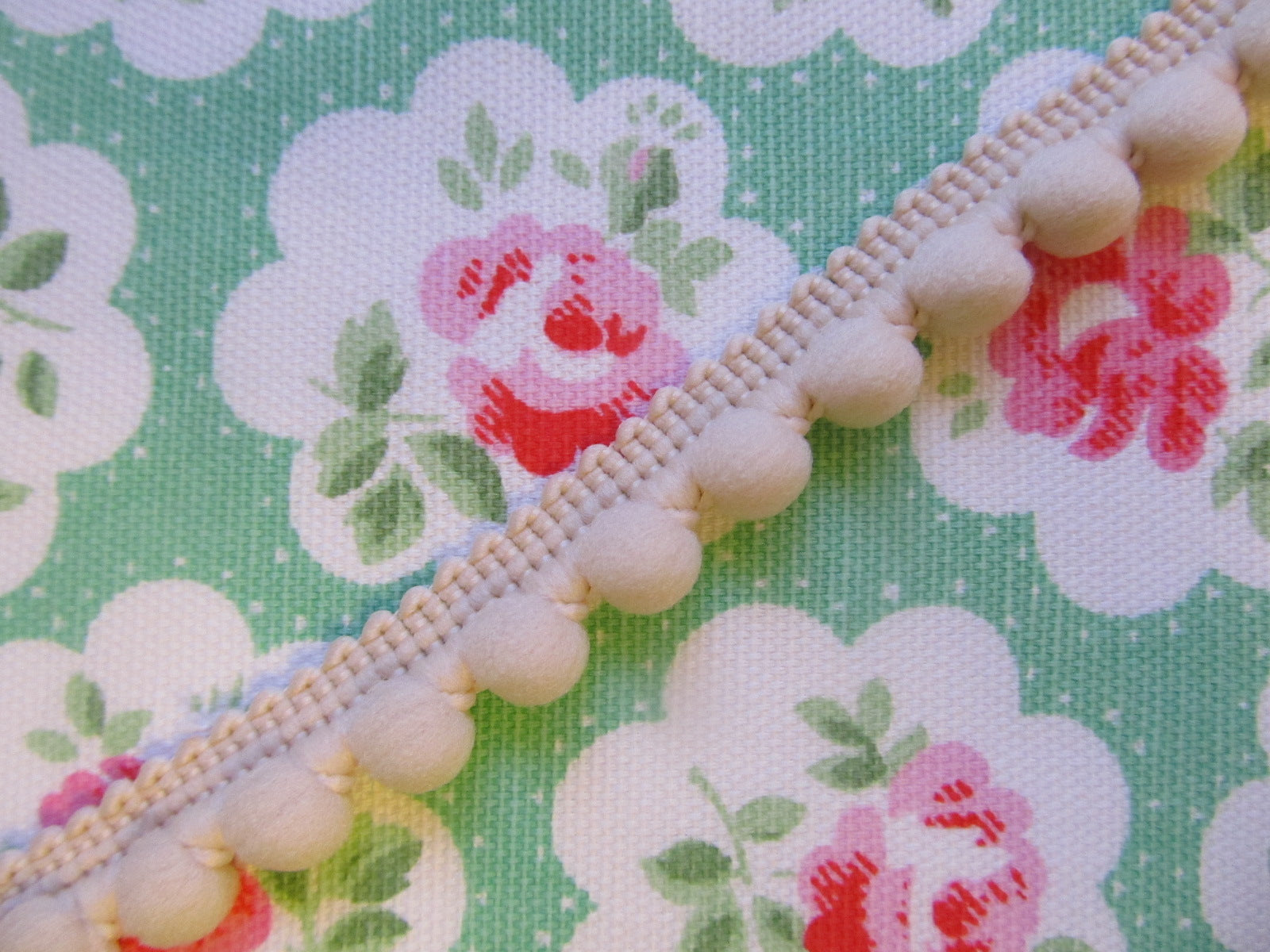 Small Pom Pom Trim with Fixed Bobbles