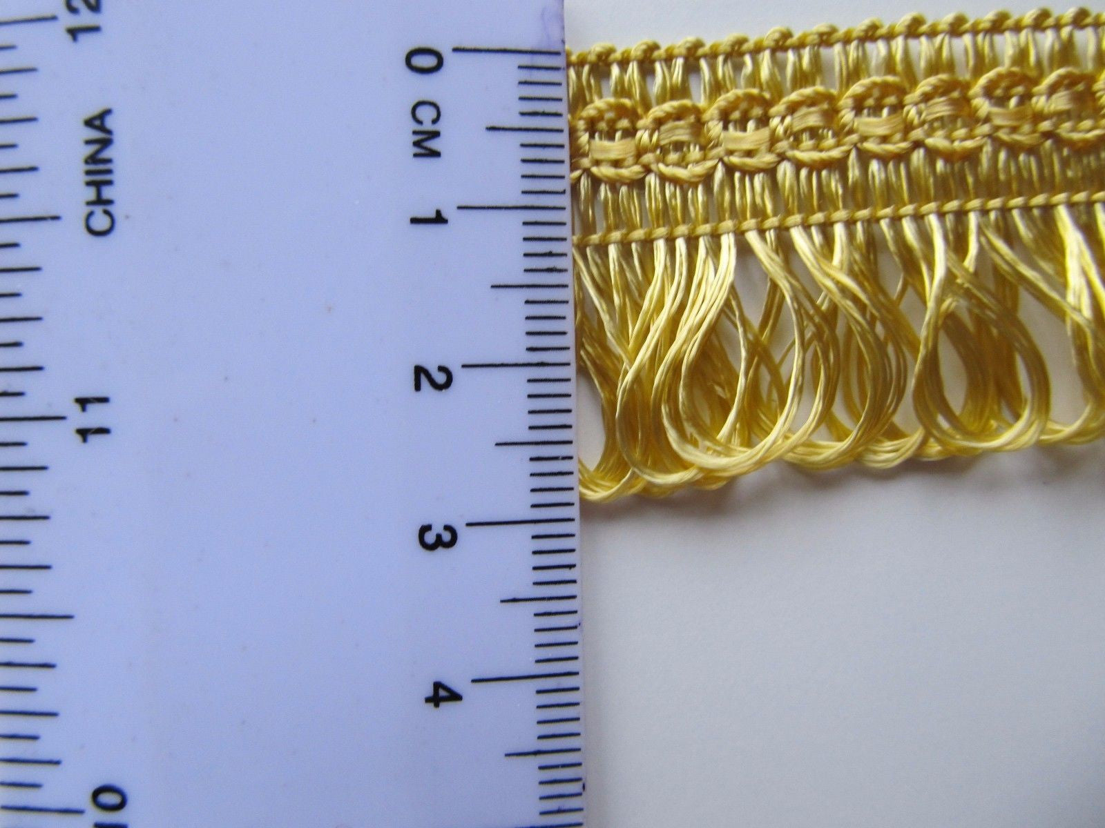 30mm Wide Fine Silky Loop Fringe 25 Metre Reel- WAS £13.50 NOW £8.50
