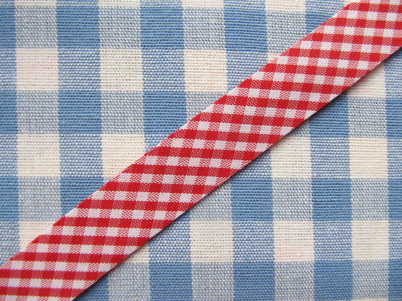 Gingham Check Bias Binding