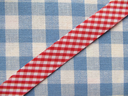Gingham Check Bias Binding