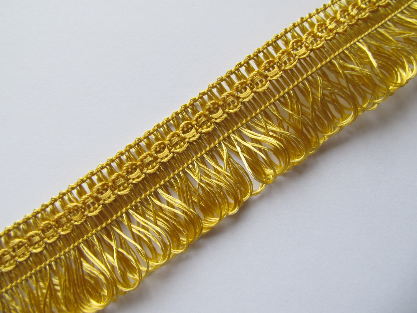 30mm Wide Fine Silky Loop Fringe 25 Metre Reel- WAS £13.50 NOW £8.50