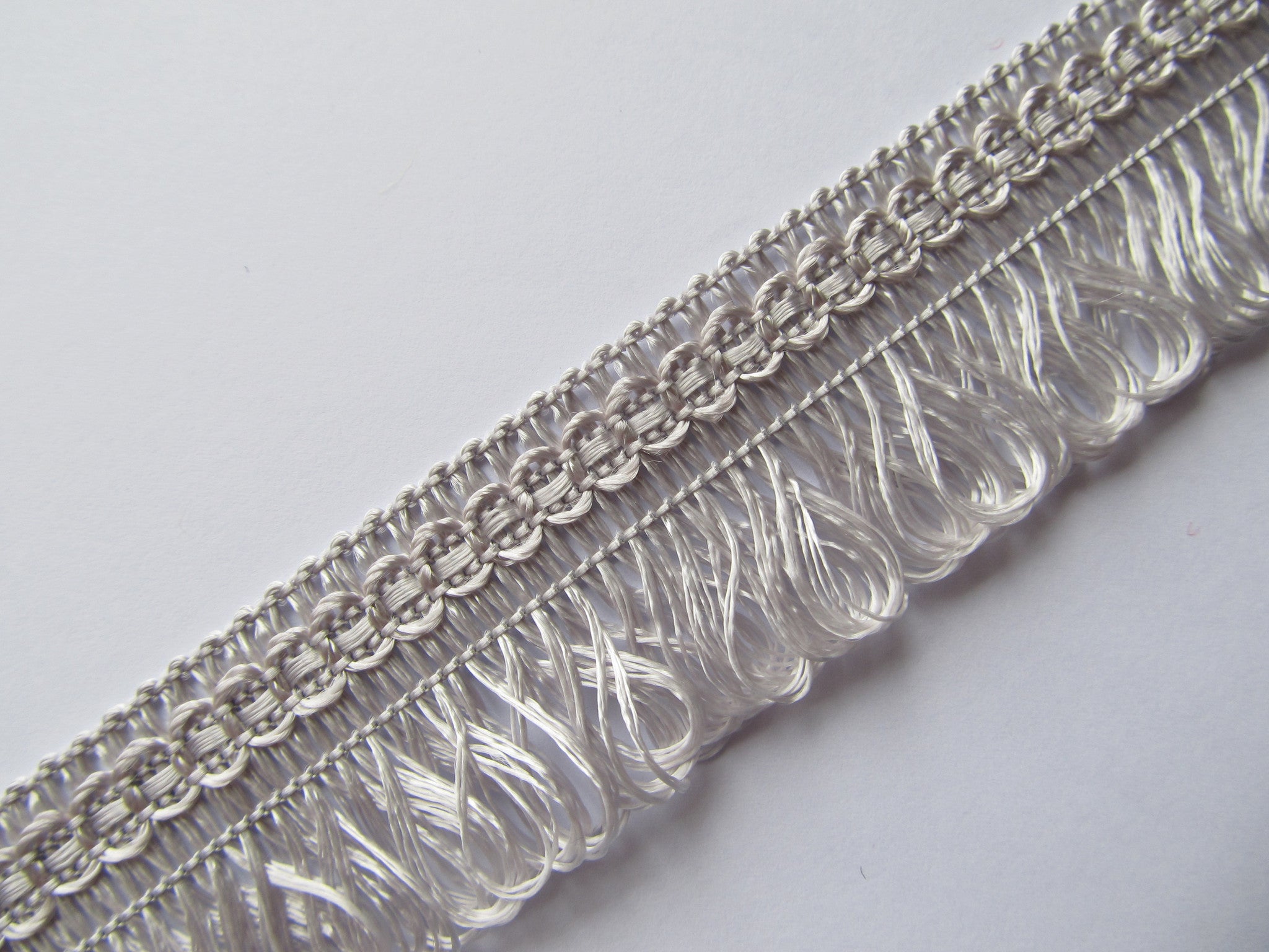 30mm Wide Fine Silky Loop Fringe 25 Metre Reel- WAS £13.50 NOW £8.50