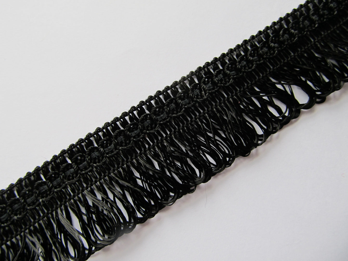 30mm Wide Fine Silky Loop Fringe 25 Metre Reel- WAS £13.50 NOW £8.50