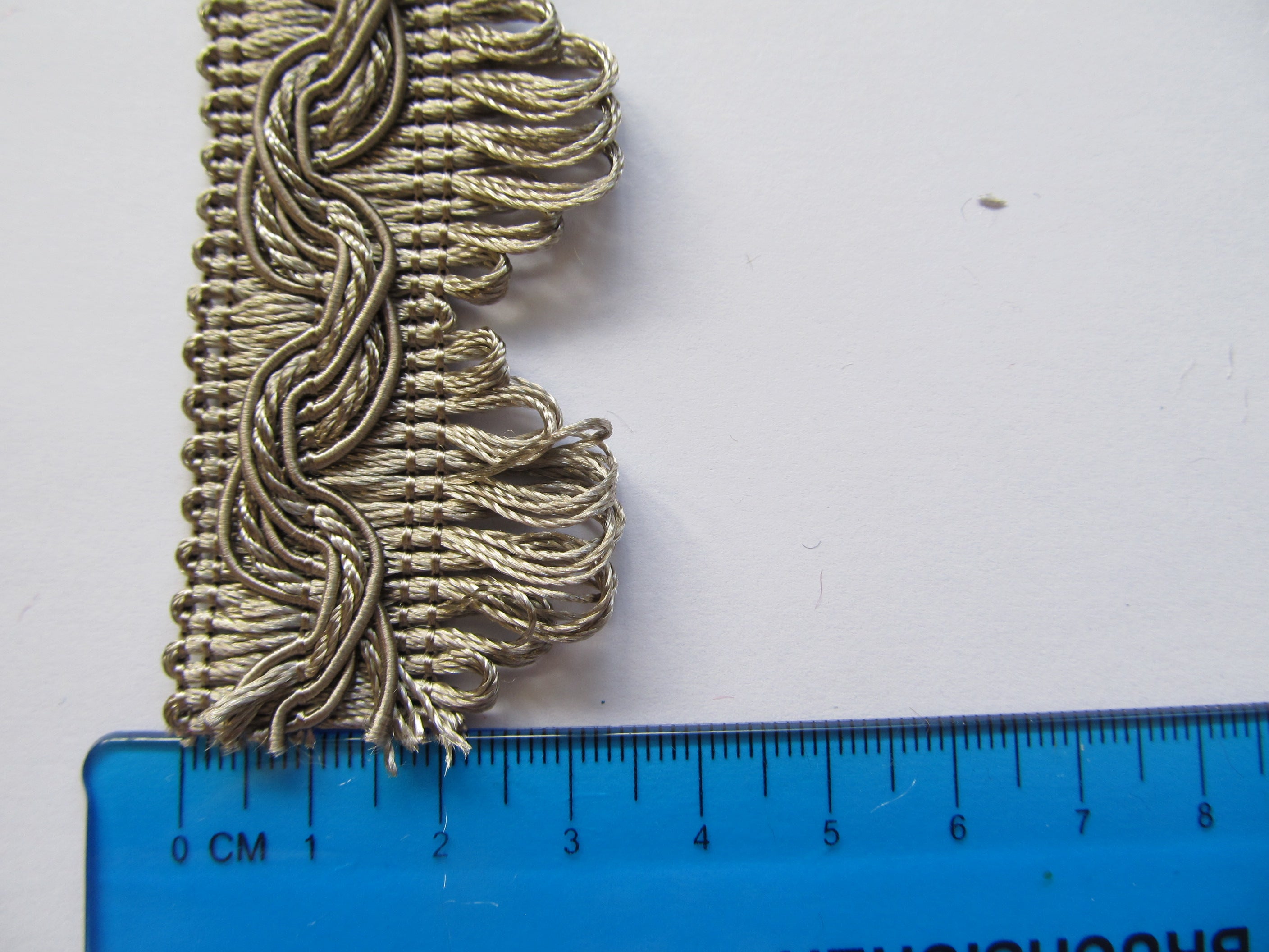 35mm Silky Polycotton Fringed Fan Braid
