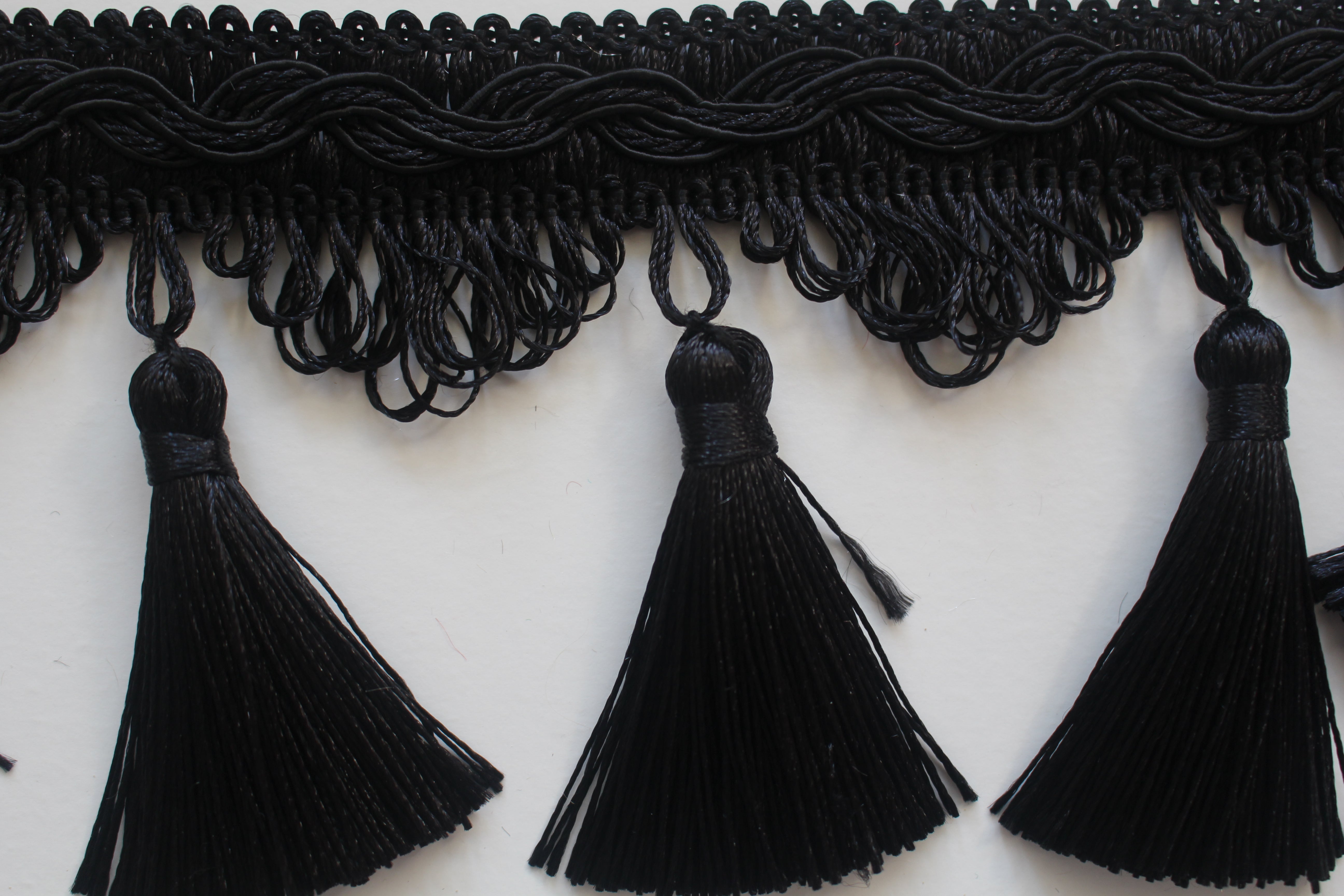 85mm Silky Traditional Polycotton Tassel Fringe