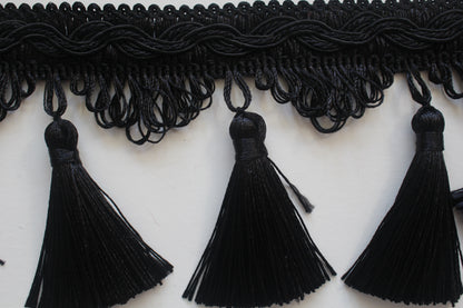85mm Silky Traditional Polycotton Tassel Fringe