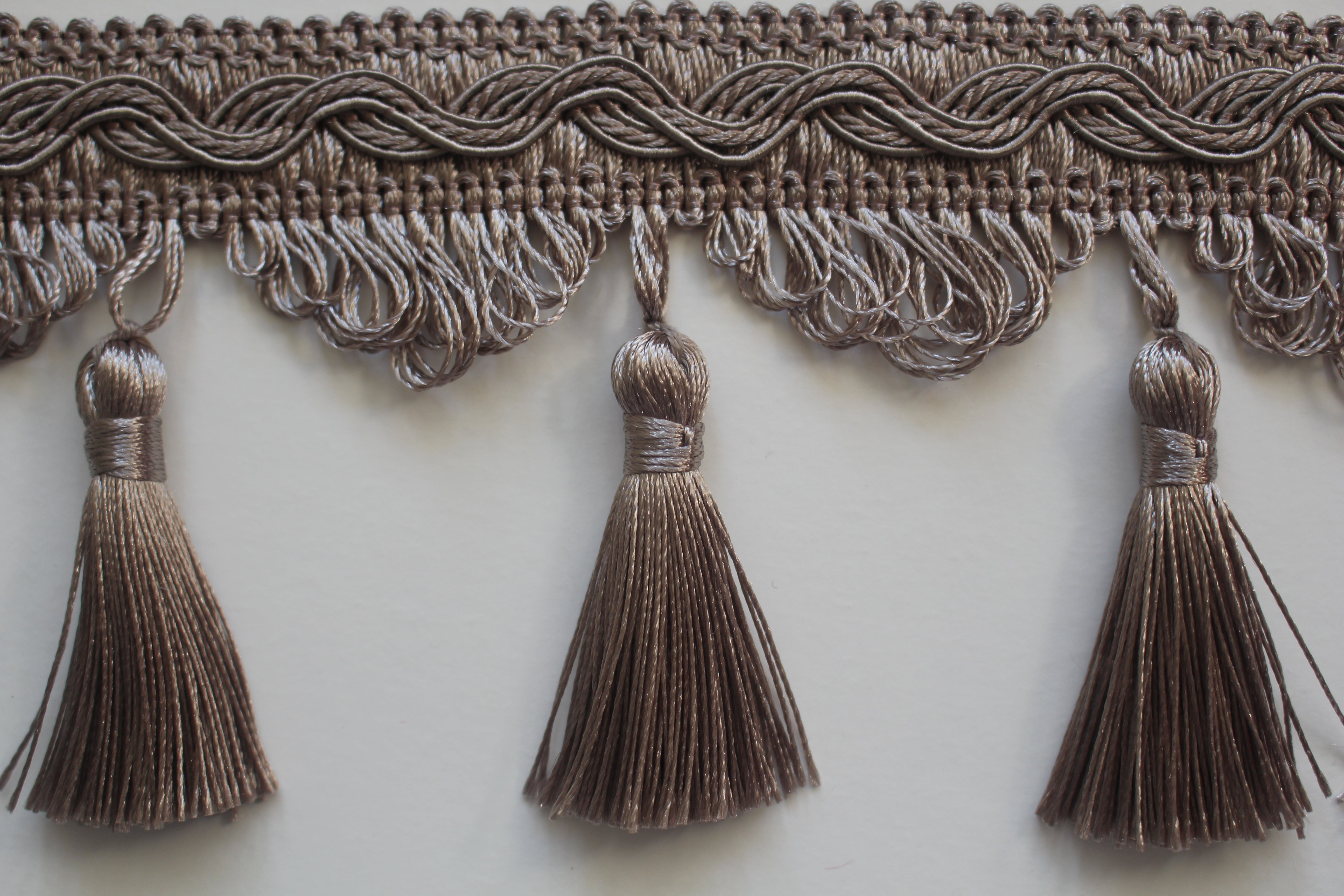 85mm Silky Traditional Polycotton Tassel Fringe