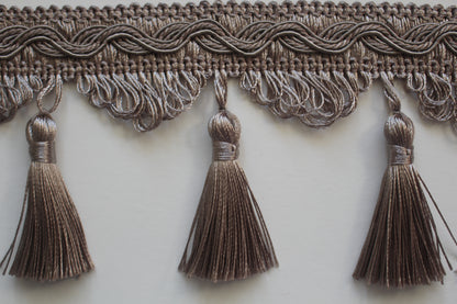 85mm Silky Traditional Polycotton Tassel Fringe