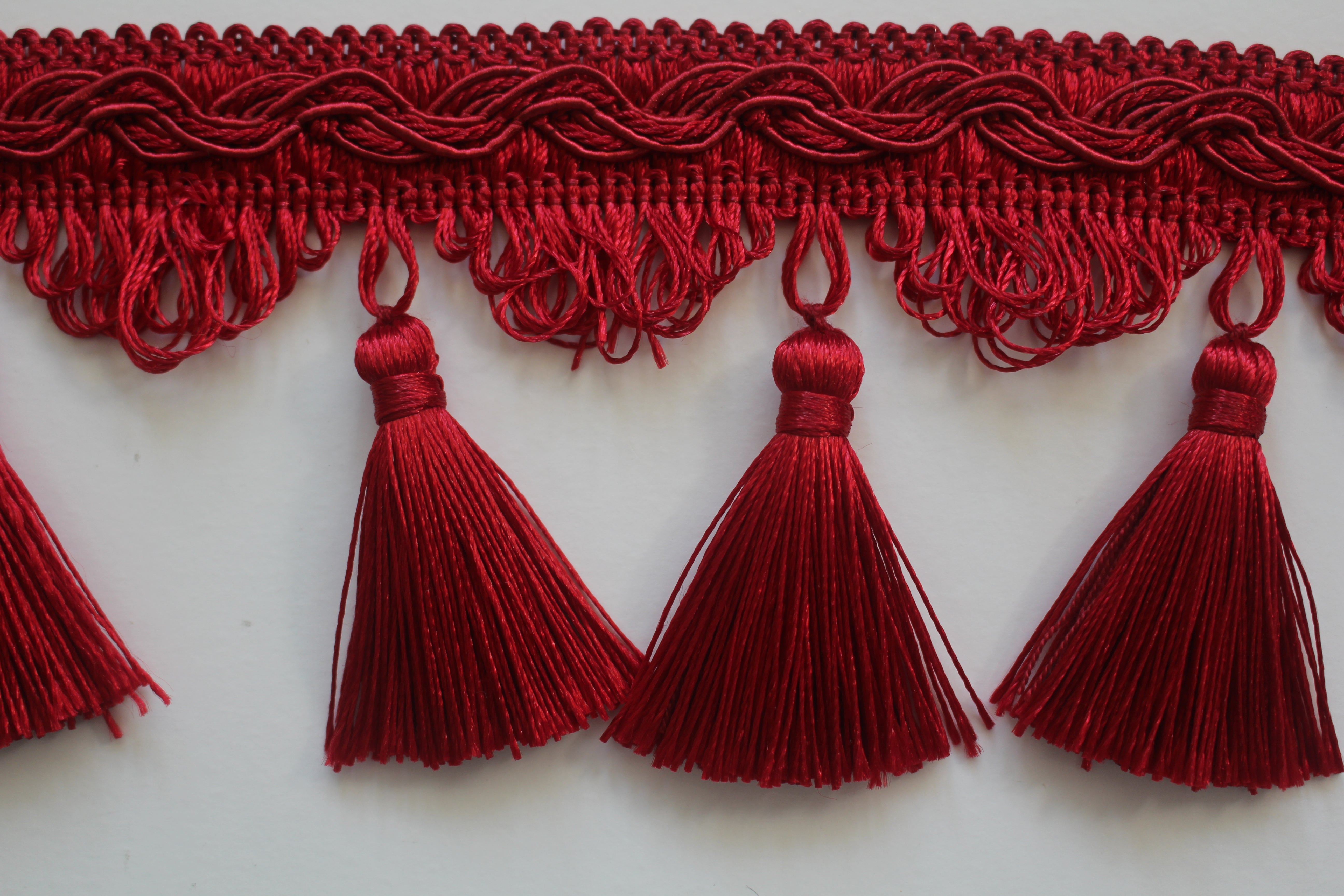 85mm Silky Traditional Polycotton Tassel Fringe