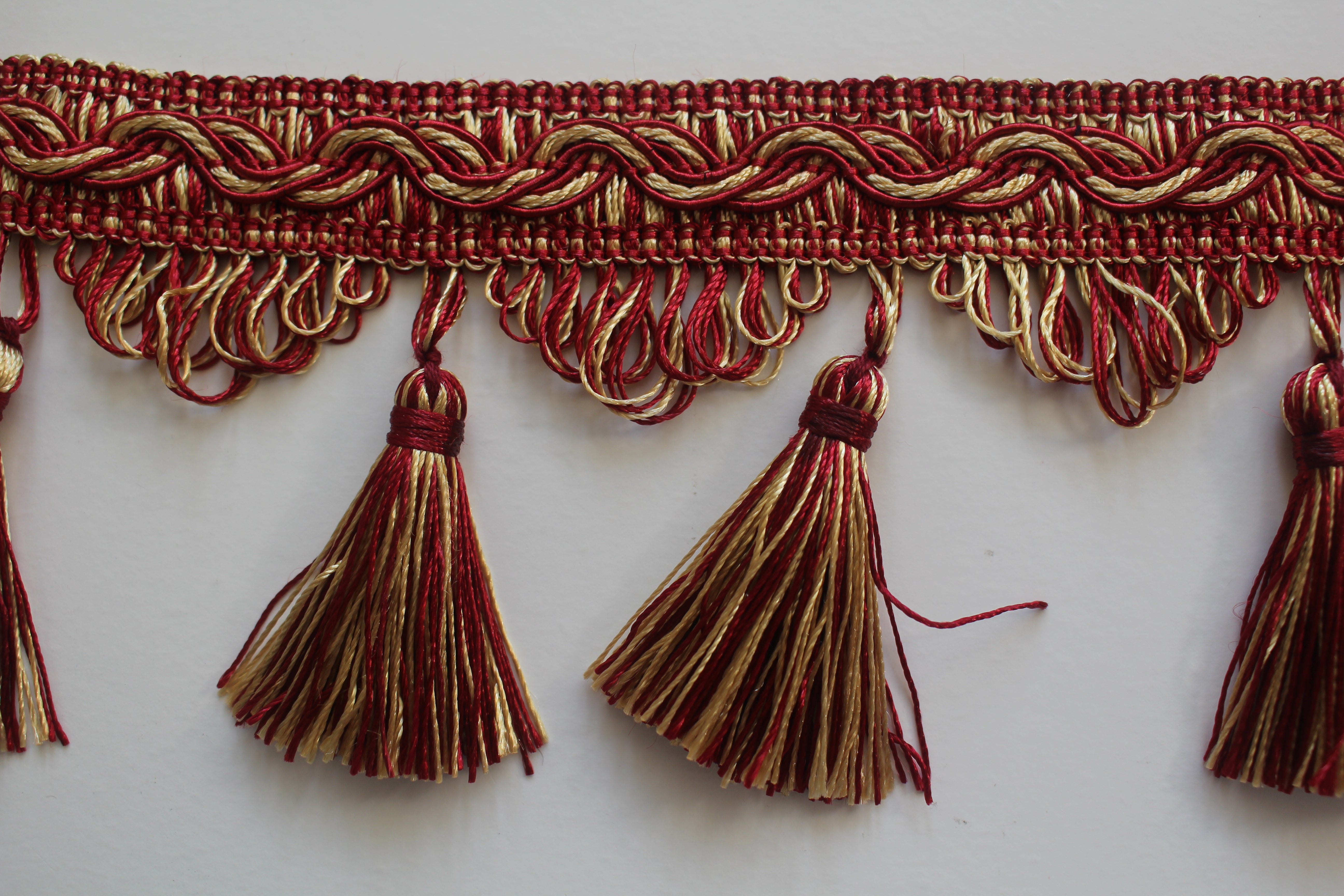 85mm Silky Traditional Polycotton Tassel Fringe