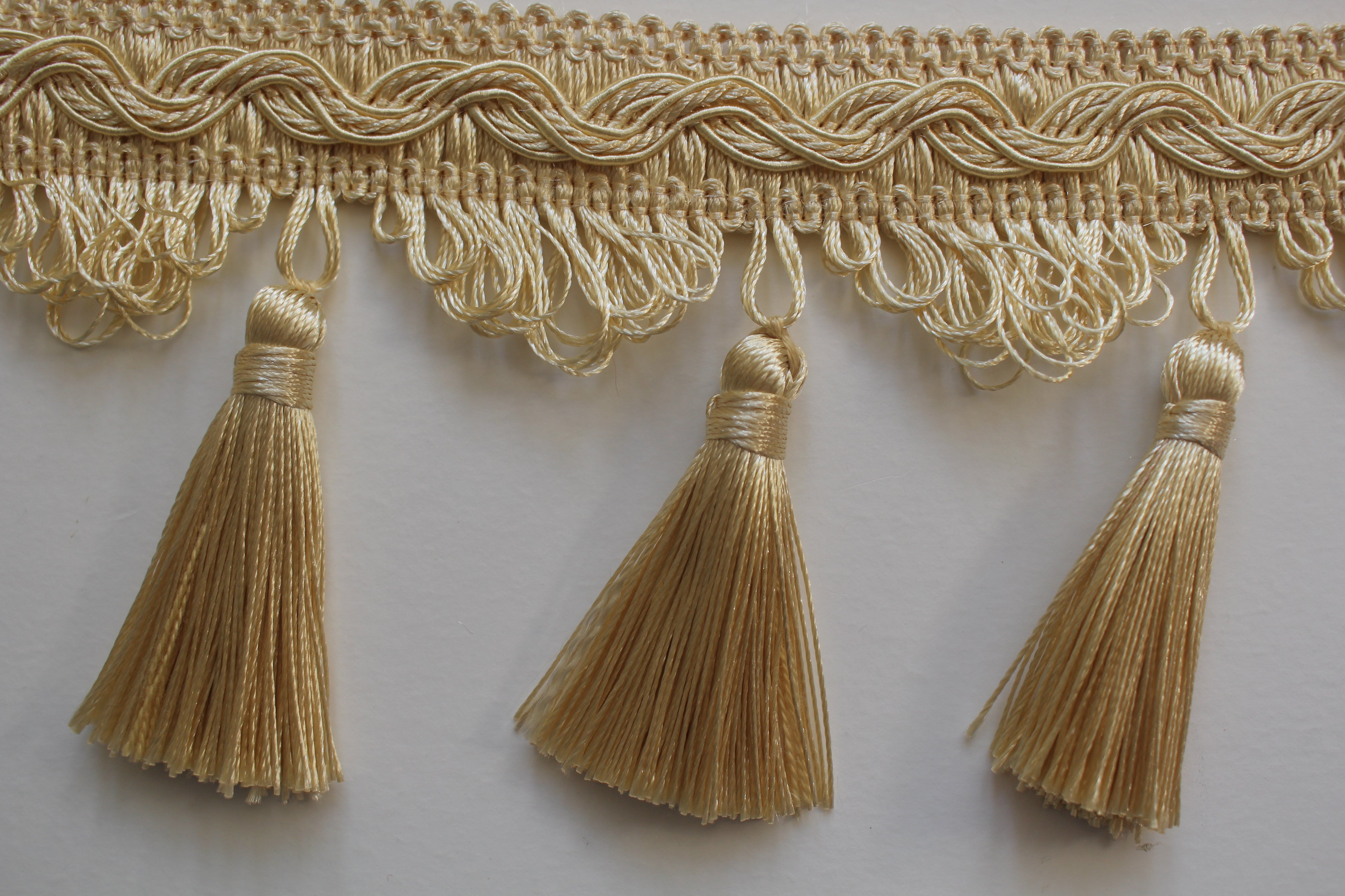 85mm Silky Traditional Polycotton Tassel Fringe