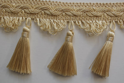85mm Silky Traditional Polycotton Tassel Fringe