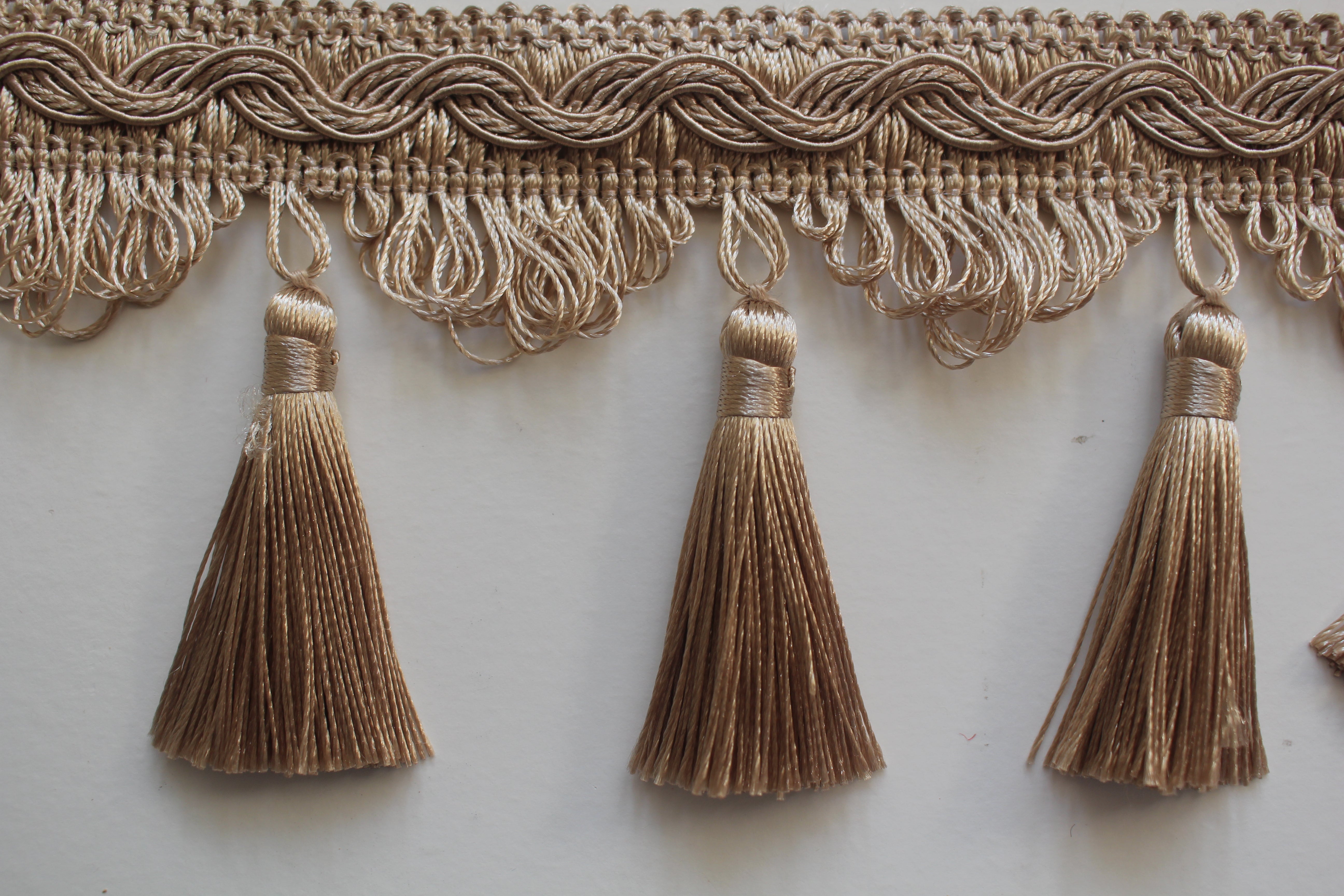 85mm Silky Traditional Polycotton Tassel Fringe