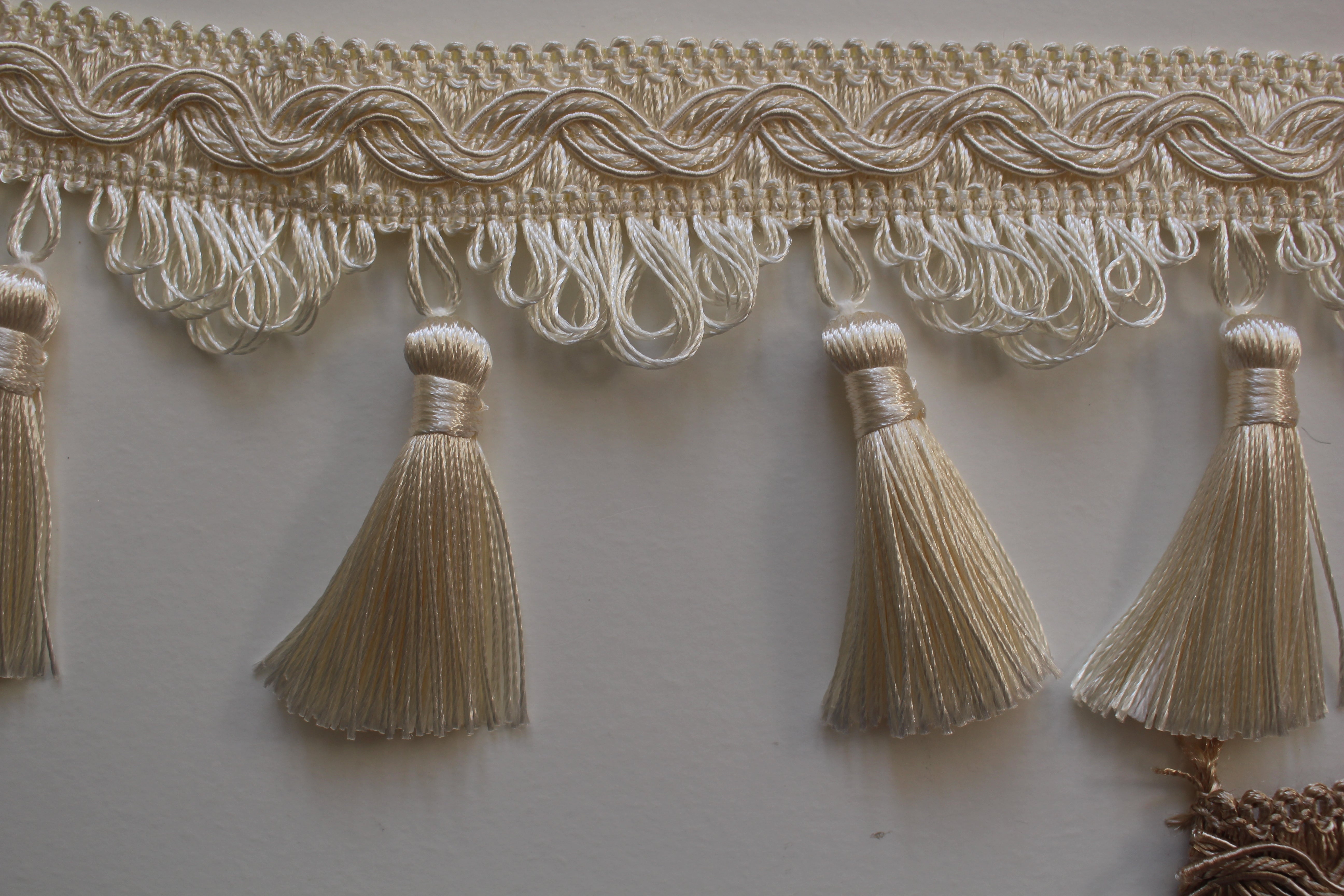 85mm Silky Traditional Polycotton Tassel Fringe