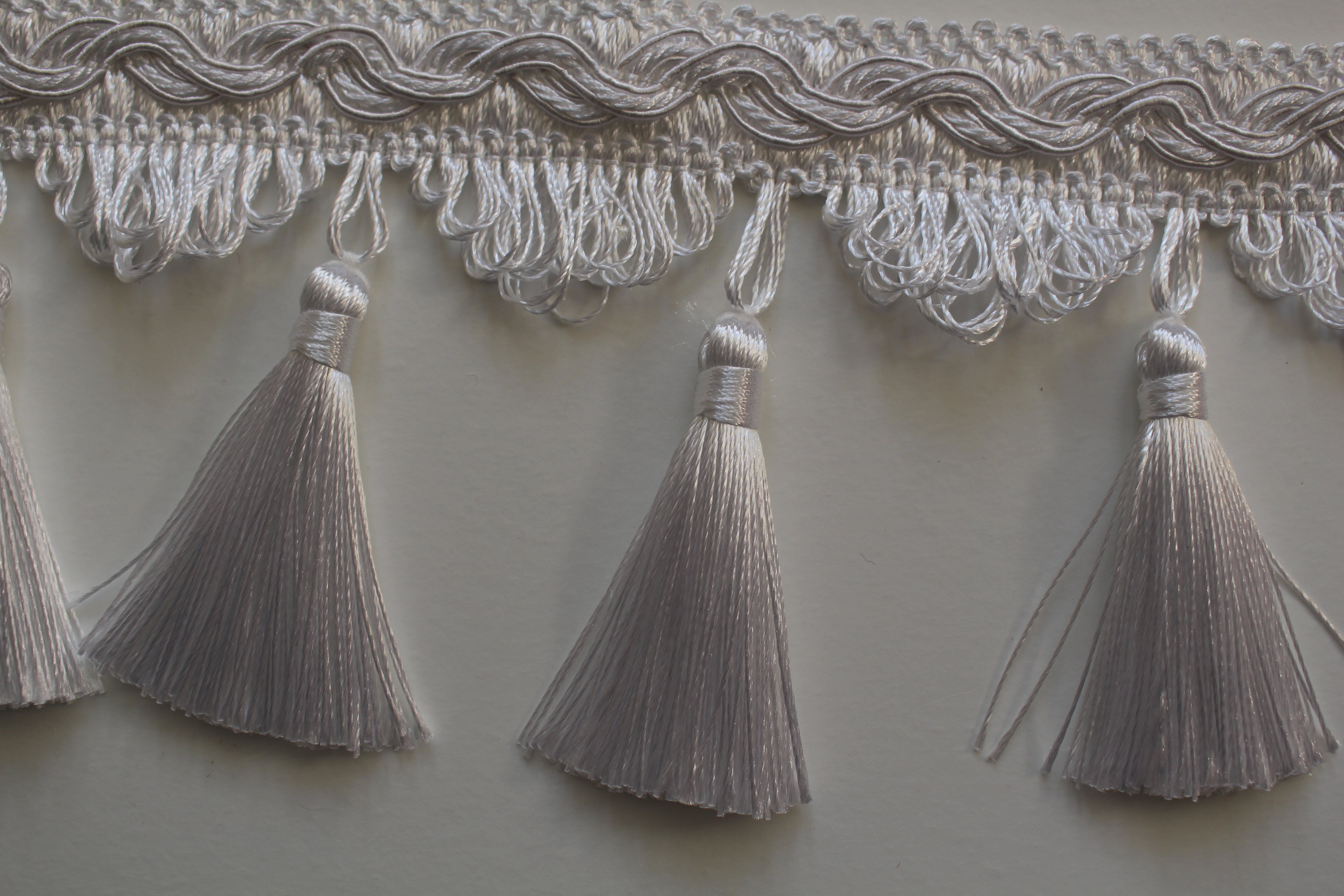 85mm Silky Traditional Polycotton Tassel Fringe