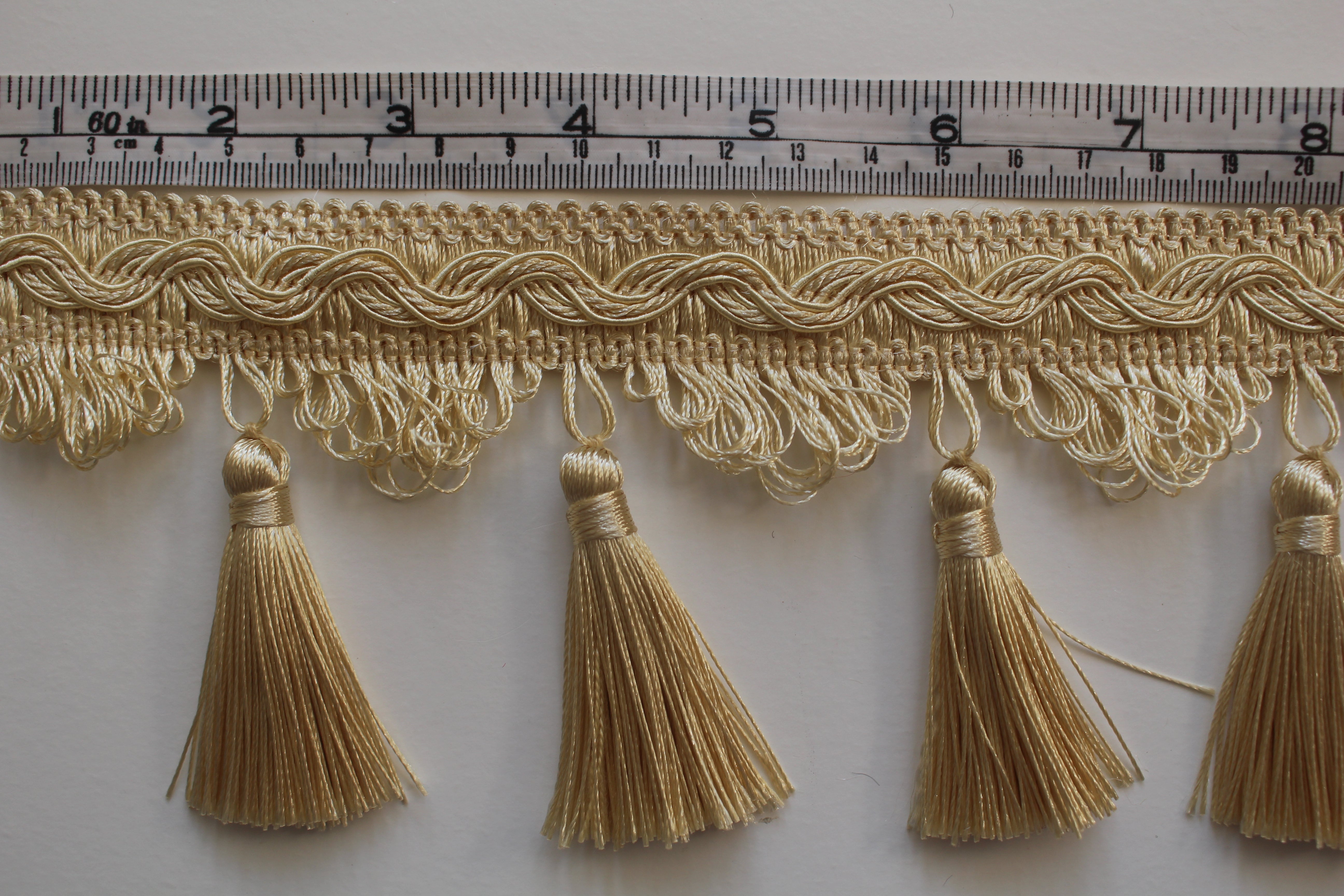 85mm Silky Traditional Polycotton Tassel Fringe