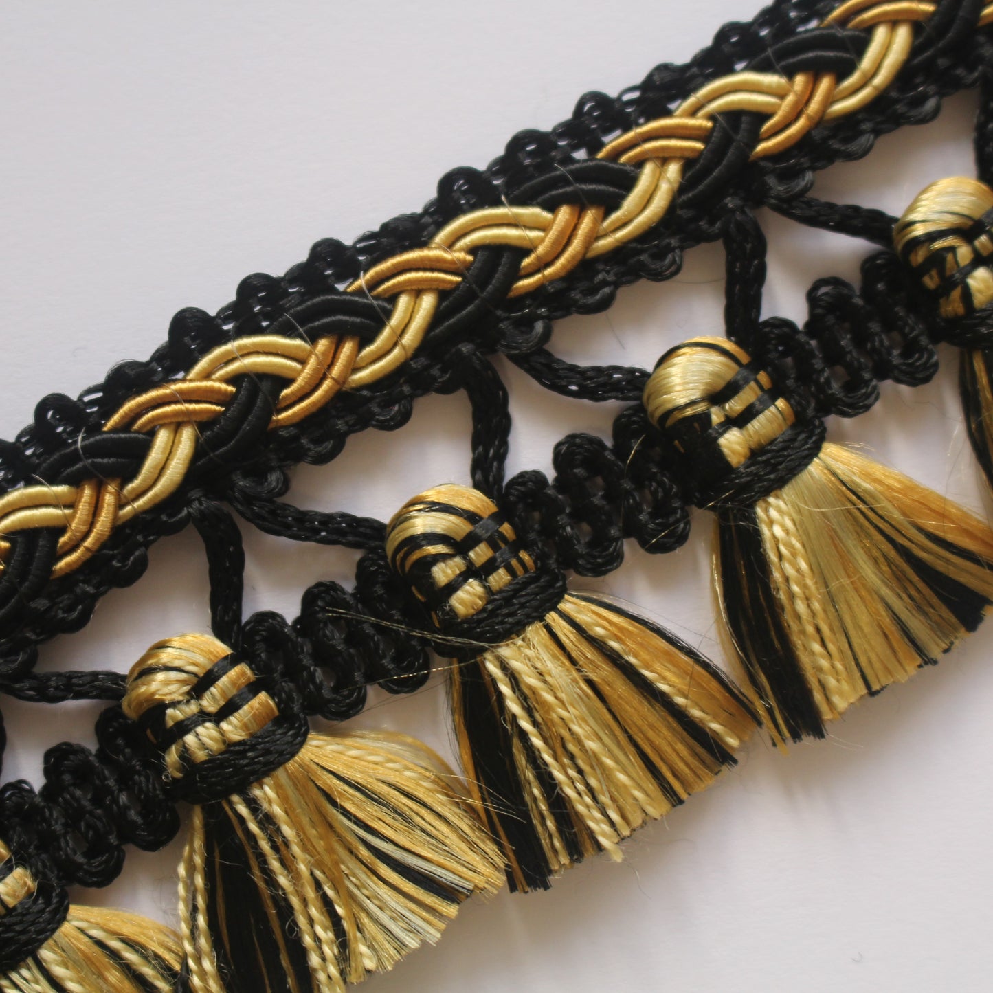 45mm Premium Plaited Tassel Fringe