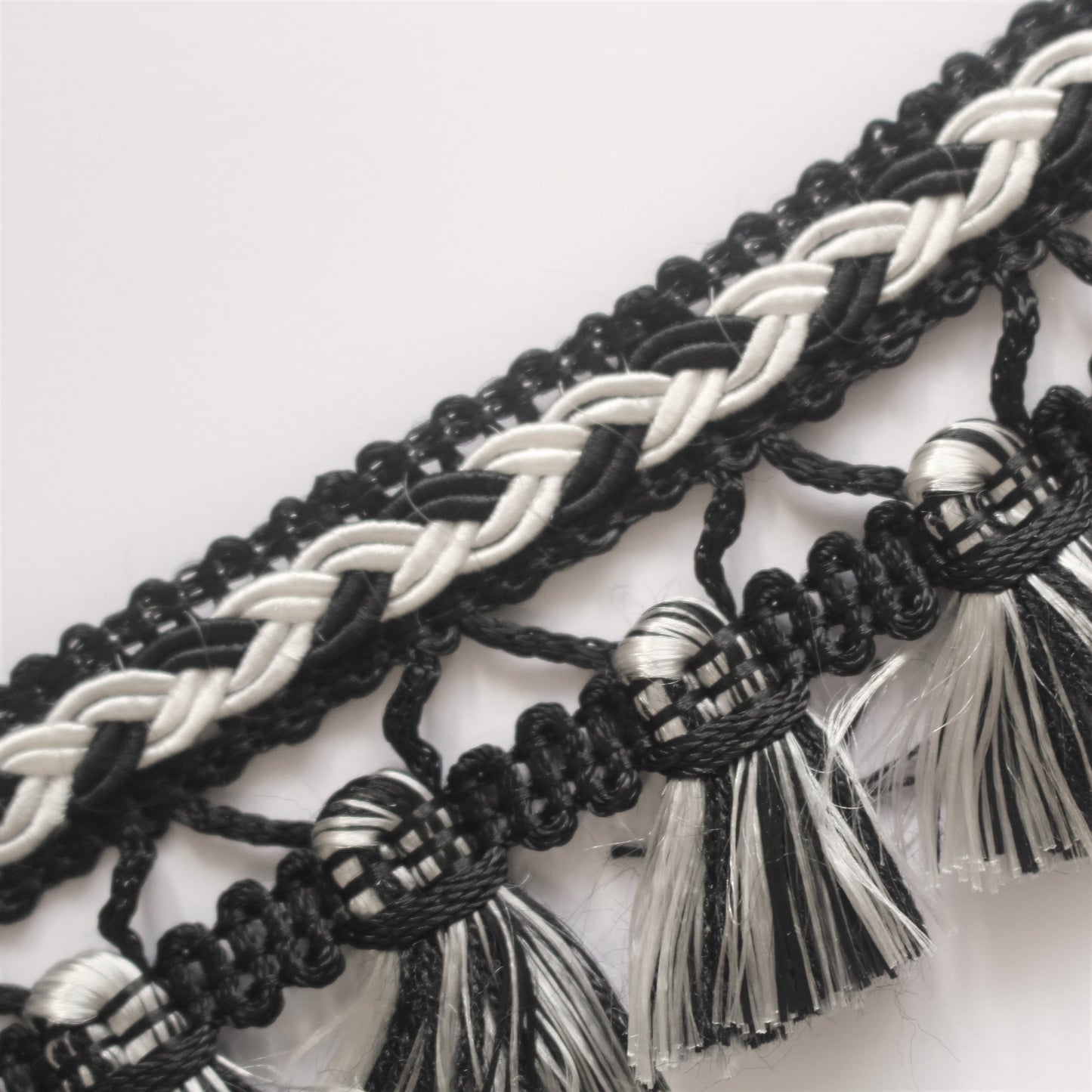 45mm Premium Plaited Tassel Fringe
