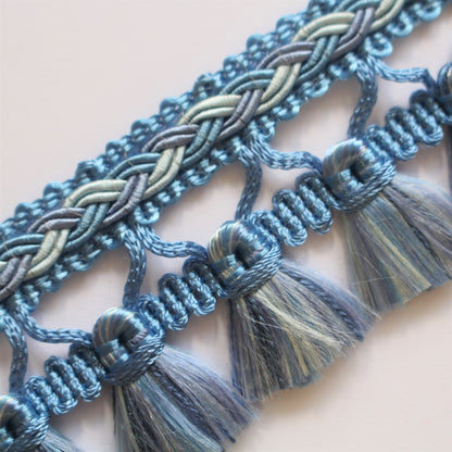 45mm Premium Plaited Tassel Fringe