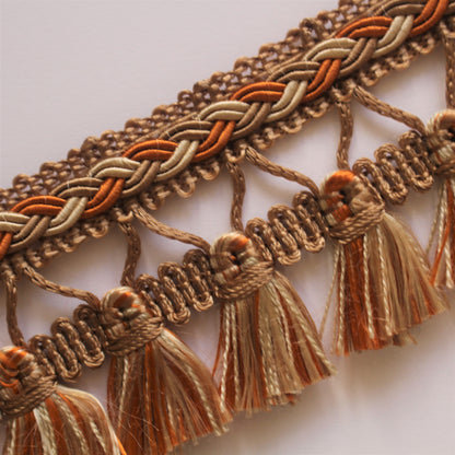 45mm Premium Plaited Tassel Fringe