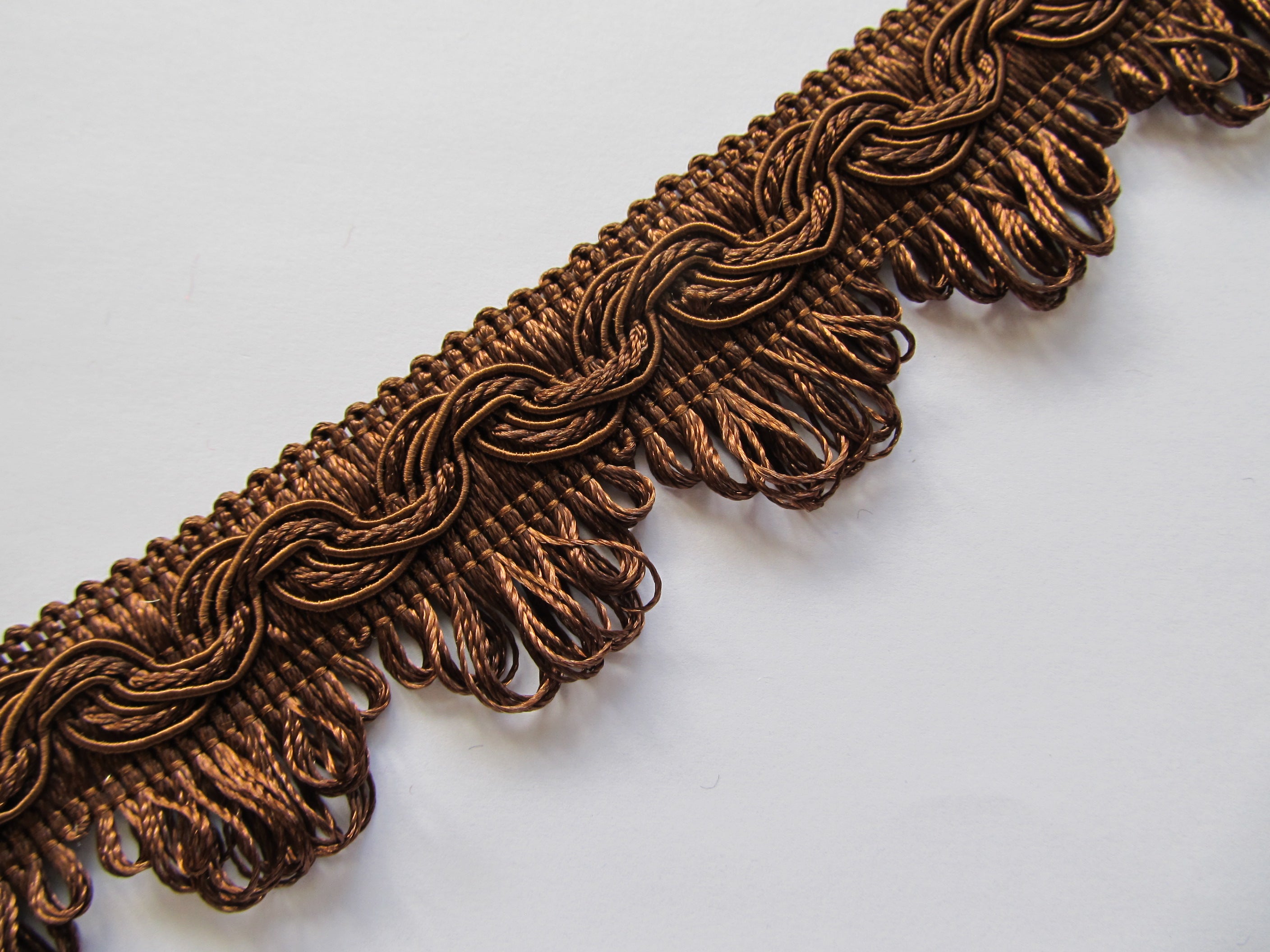 35mm Silky Polycotton Fringed Fan Braid