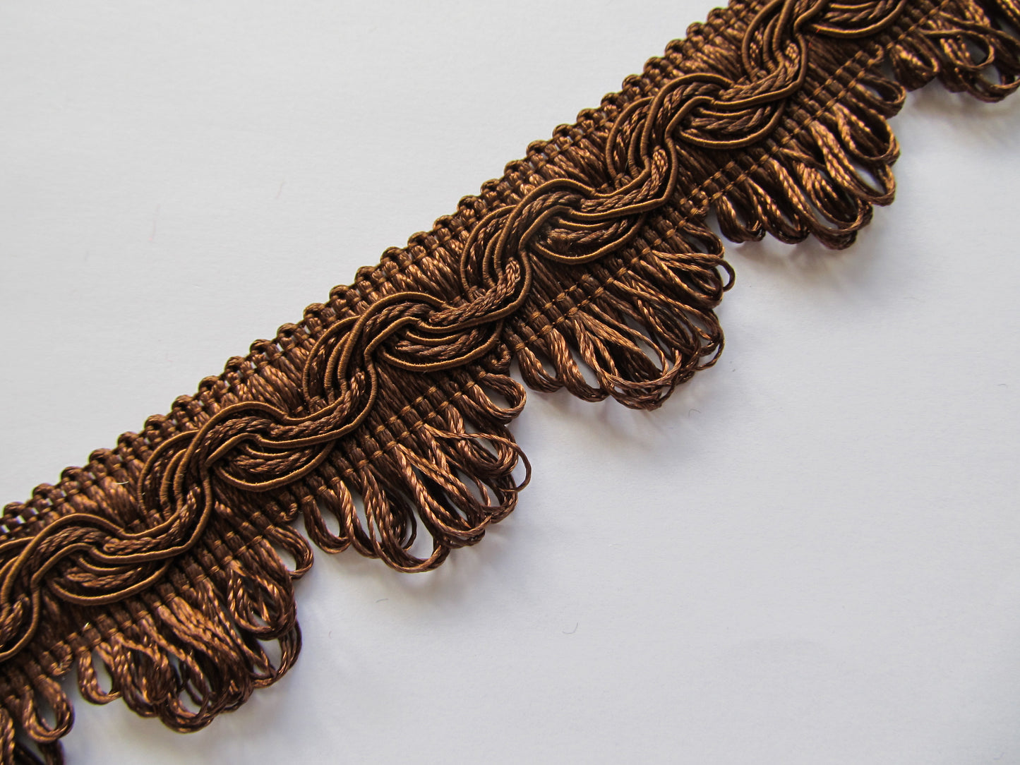 35mm Silky Polycotton Fringed Fan Braid