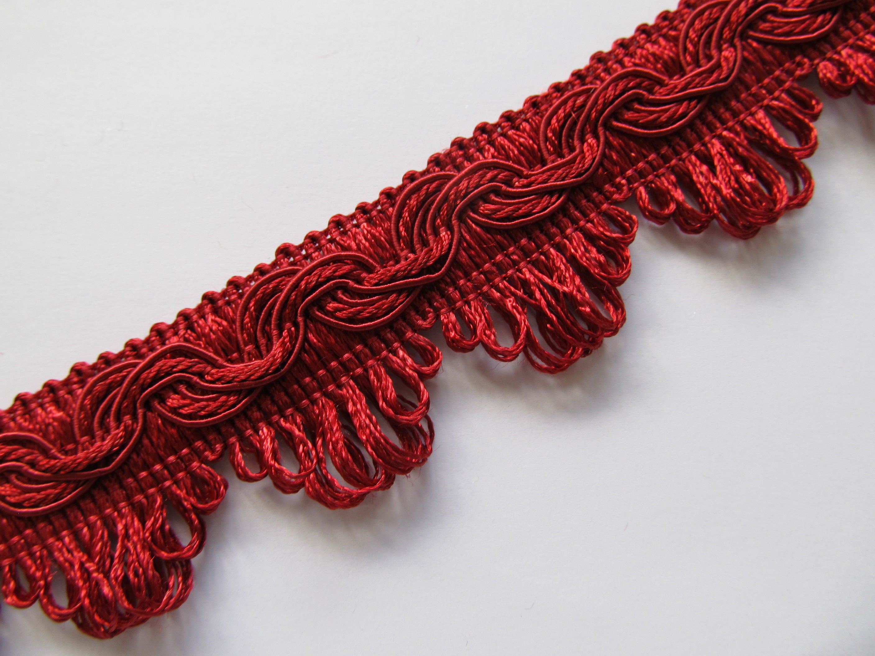 35mm Silky Polycotton Fringed Fan Braid