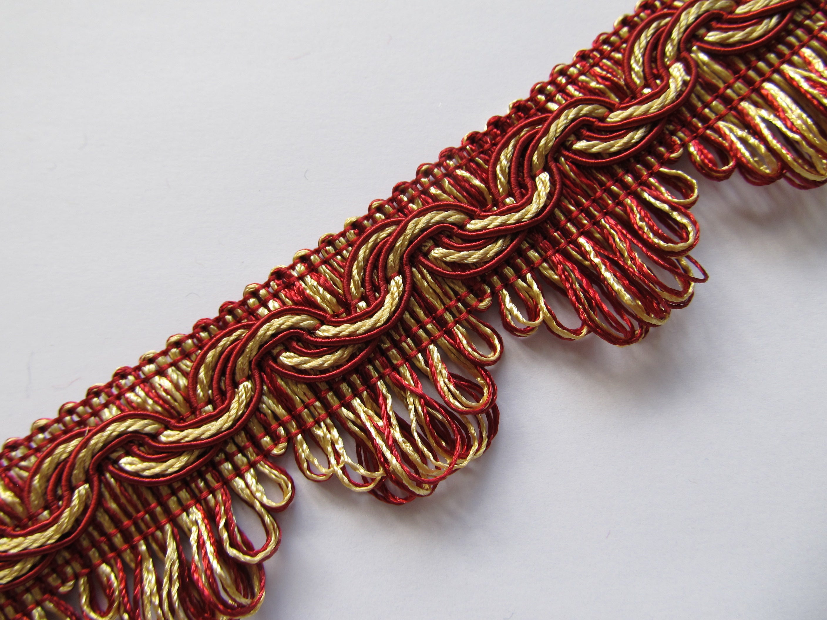 35mm Silky Polycotton Fringed Fan Braid