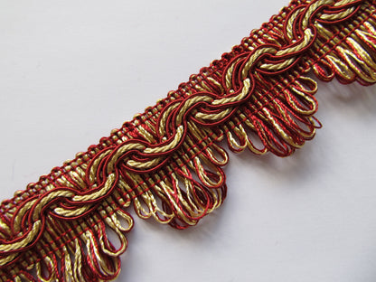 35mm Silky Polycotton Fringed Fan Braid