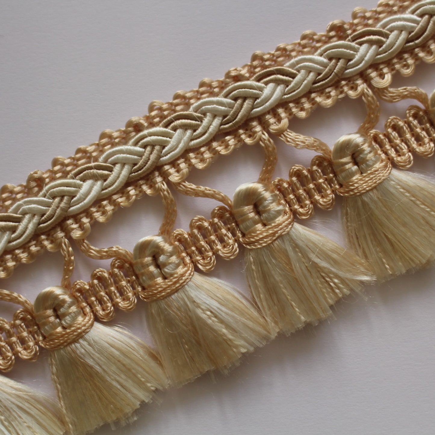 45mm Premium Plaited Tassel Fringe