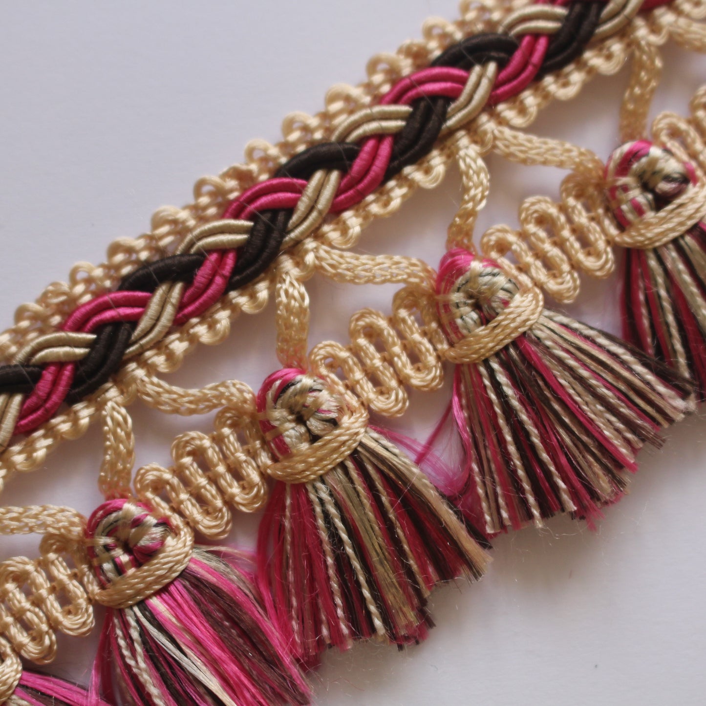 45mm Premium Plaited Tassel Fringe
