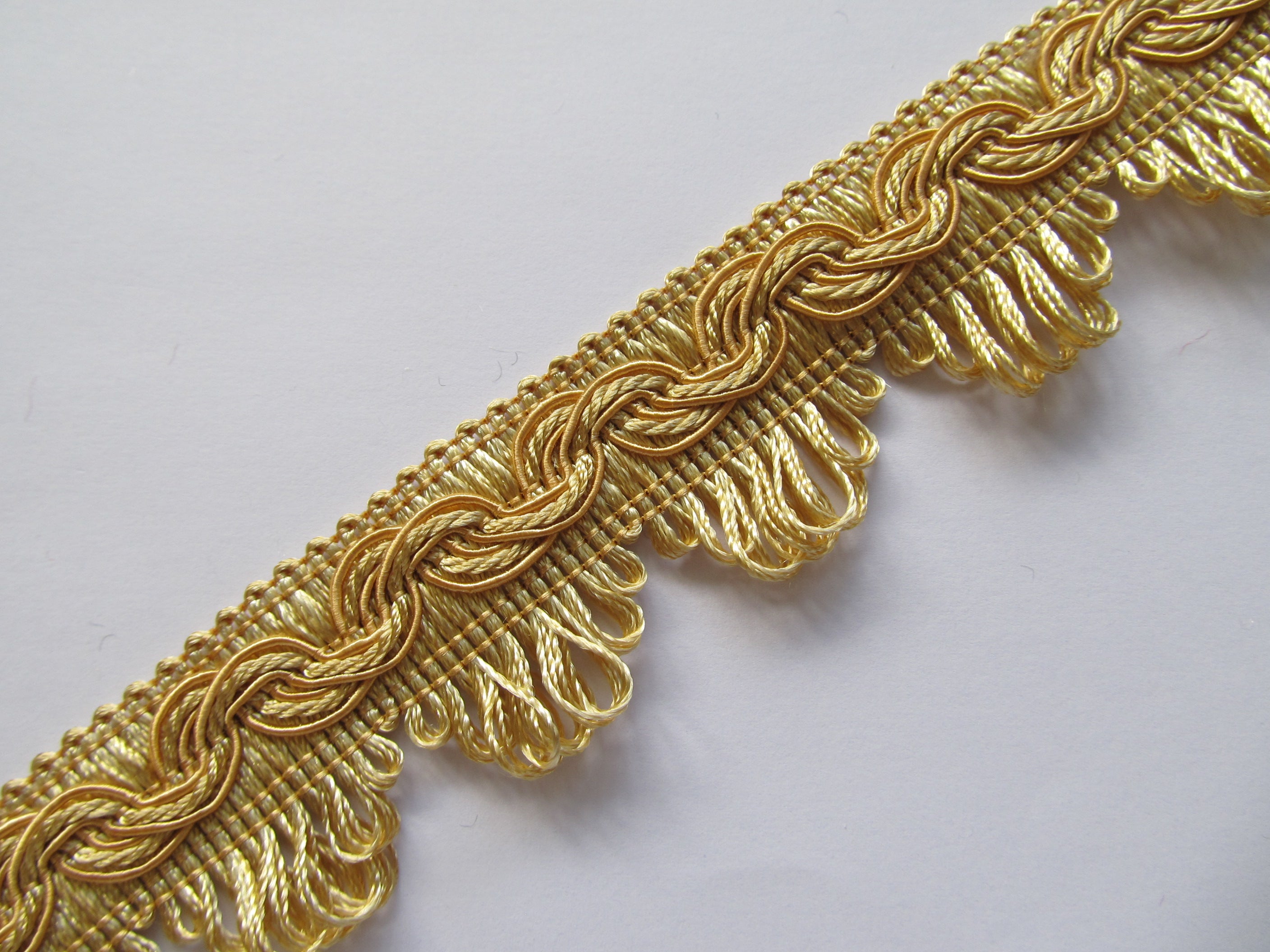 35mm Silky Polycotton Fringed Fan Braid