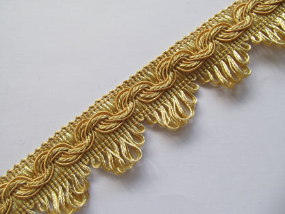 35mm Silky Polycotton Fringed Fan Braid