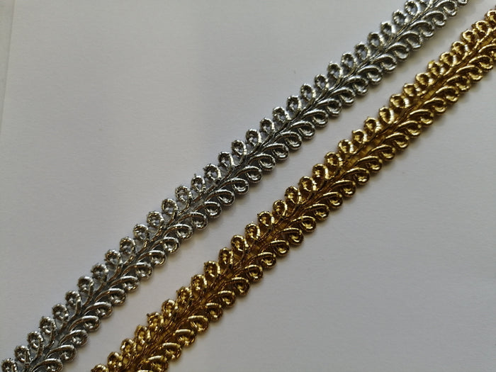 10mm Metallic Scroll Braid