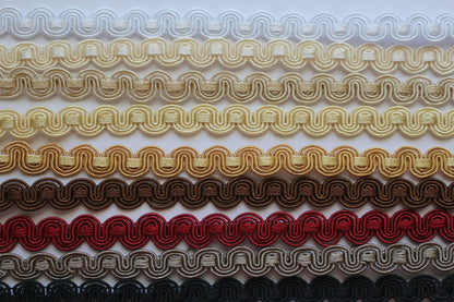 12mm Silky Polycotton Wave Braid