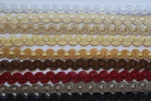 12mm Silky Polycotton Wave Braid