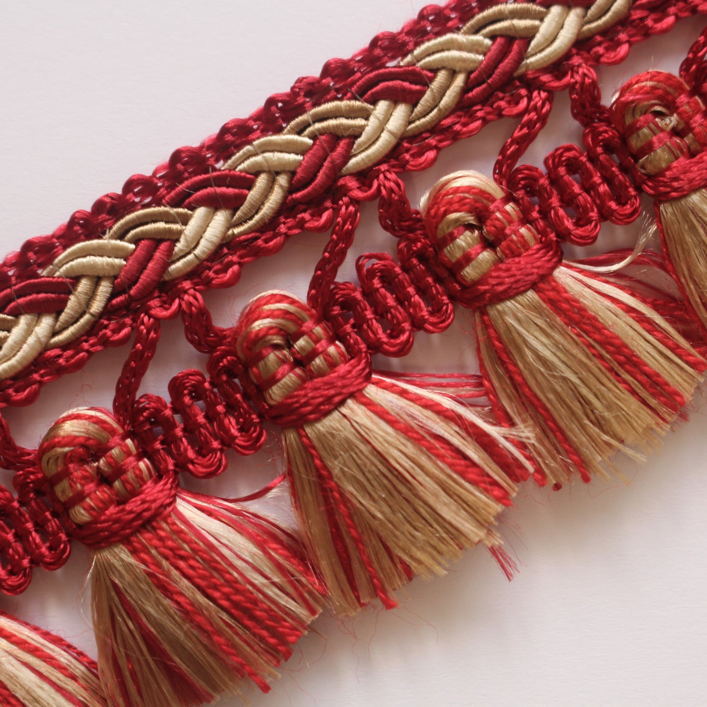 45mm Premium Plaited Tassel Fringe