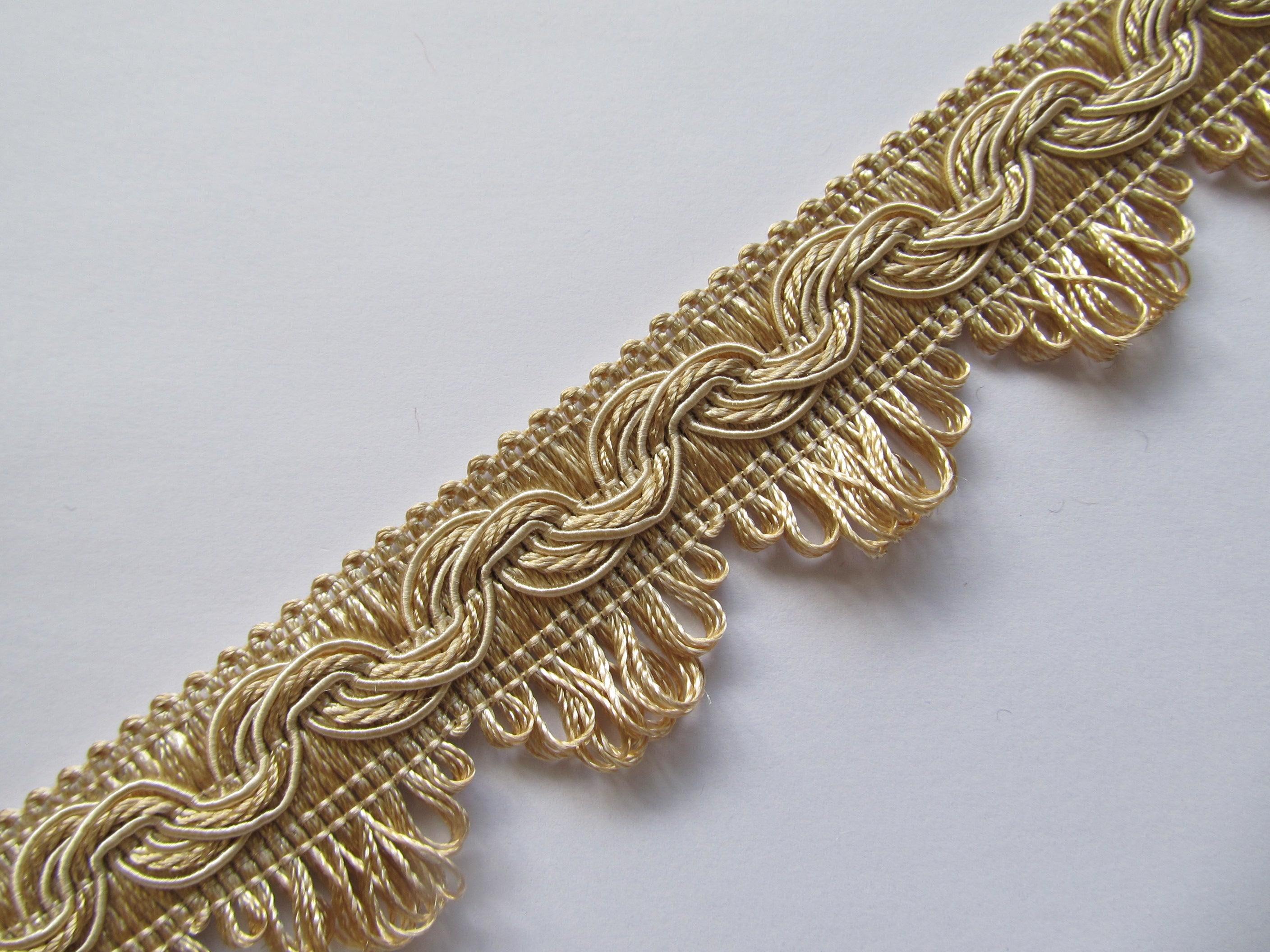 35mm Silky Polycotton Fringed Fan Braid