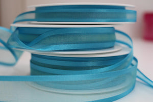 Satin Edge Sheer Organza Ribbon 25 Metre Reel Choice of Widths - Clearance