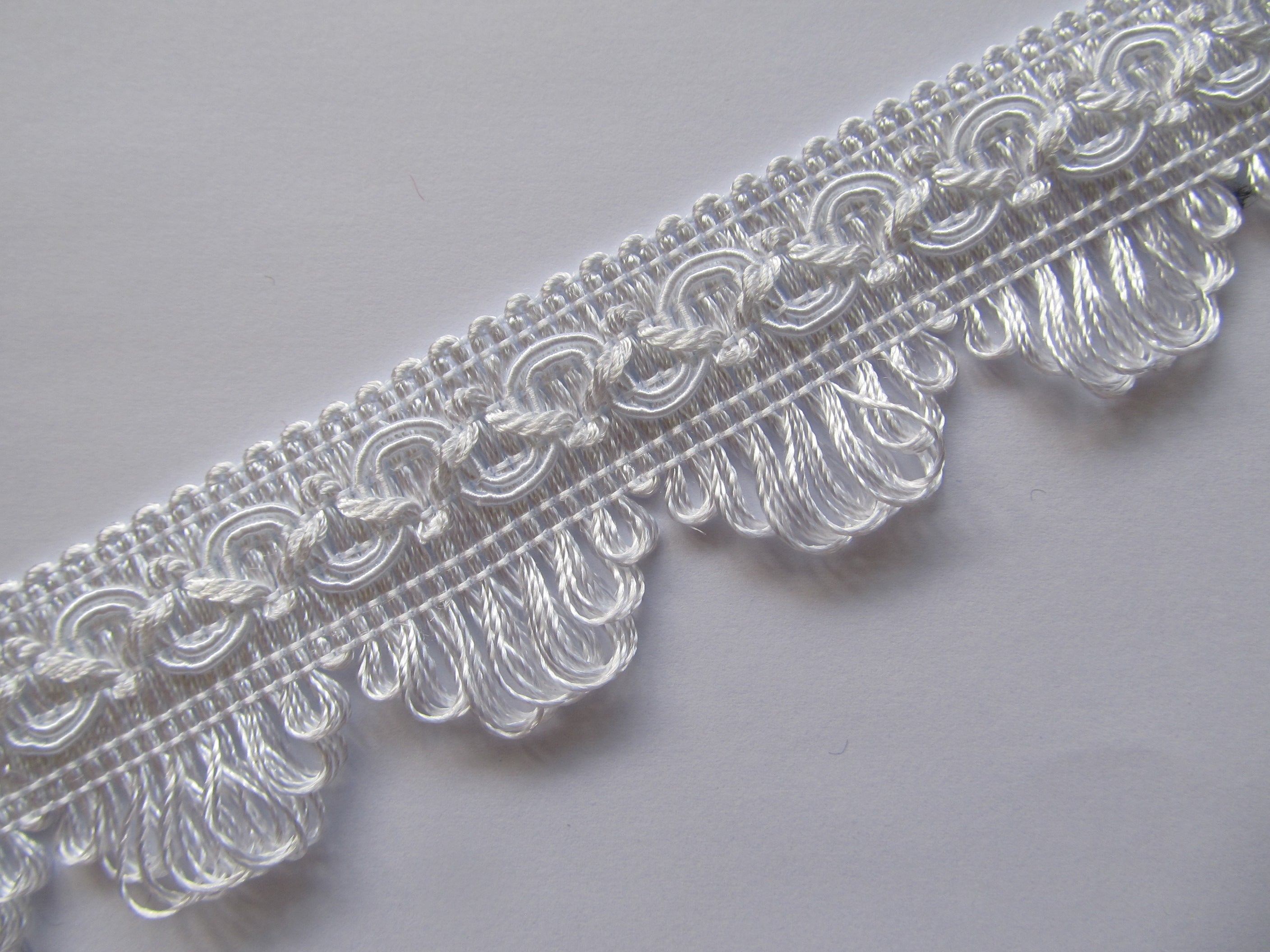 35mm Silky Polycotton Fringed Fan Braid