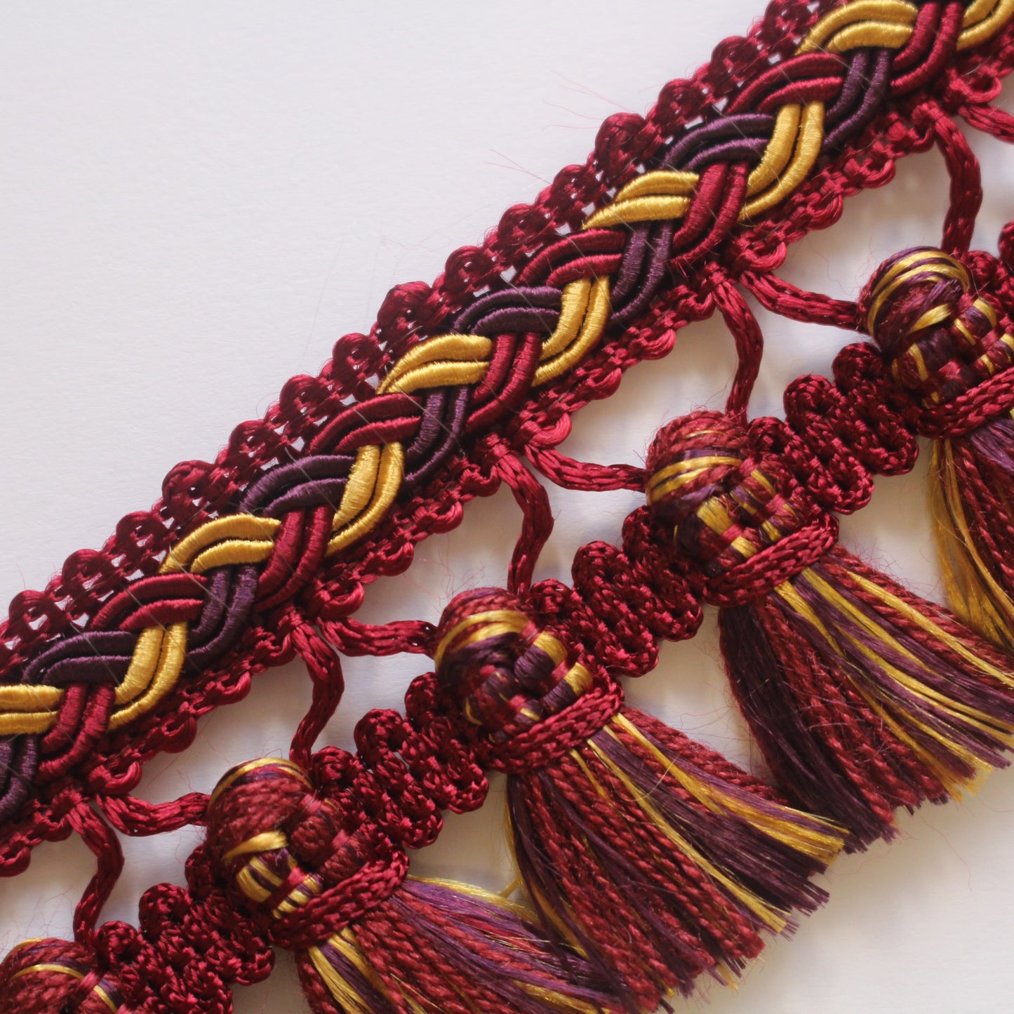 45mm Premium Plaited Tassel Fringe